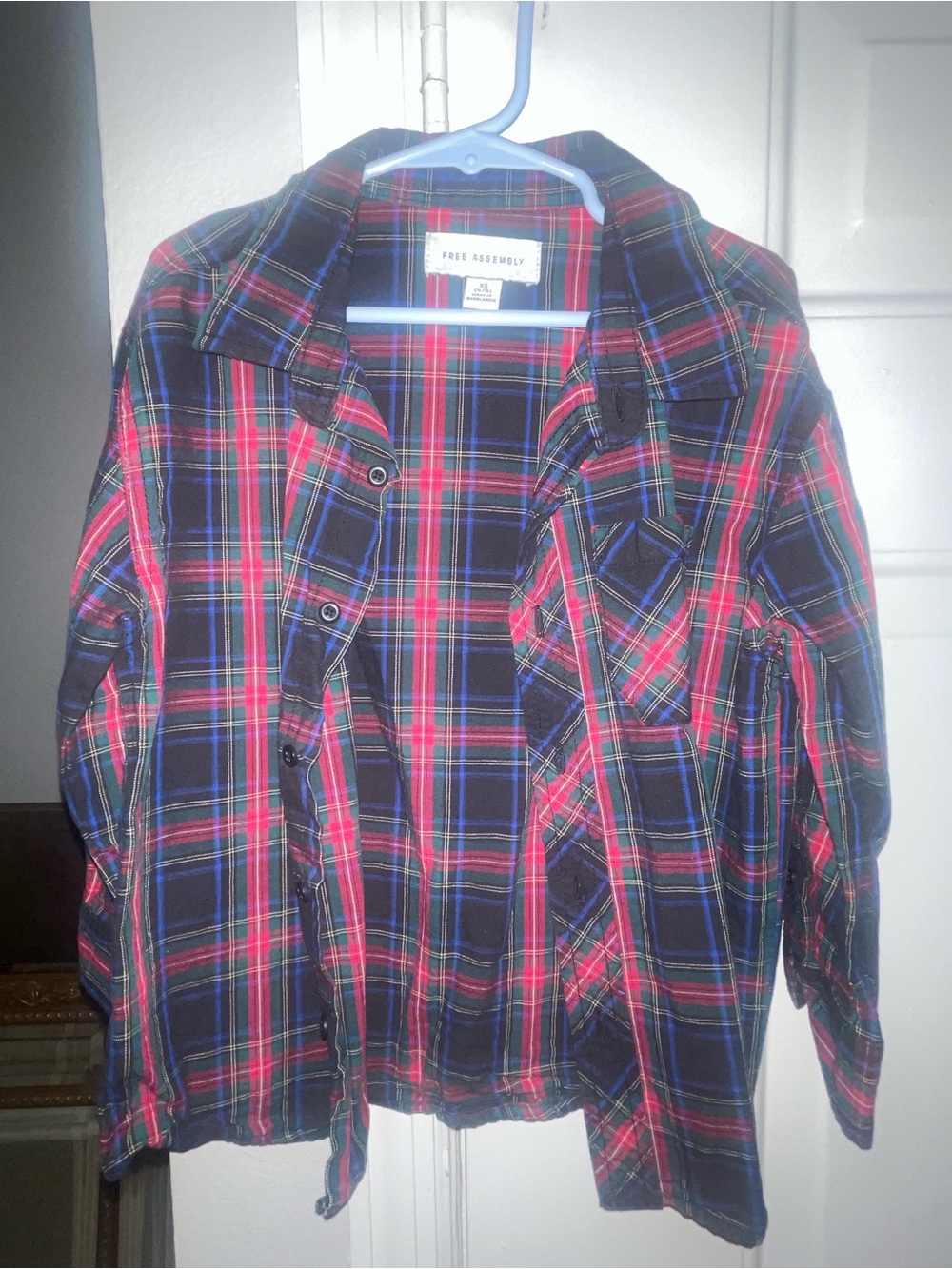 Free Assembly Kids Red & Black Plaid Button-Down Shirt - Kids 4-5Yrs